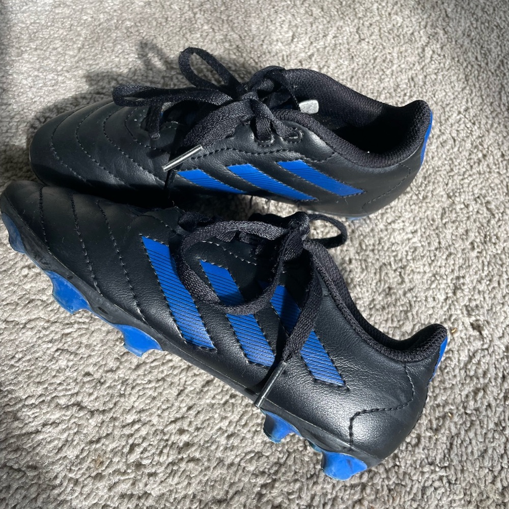 adidas Kids Cleats Black and Blue size 13